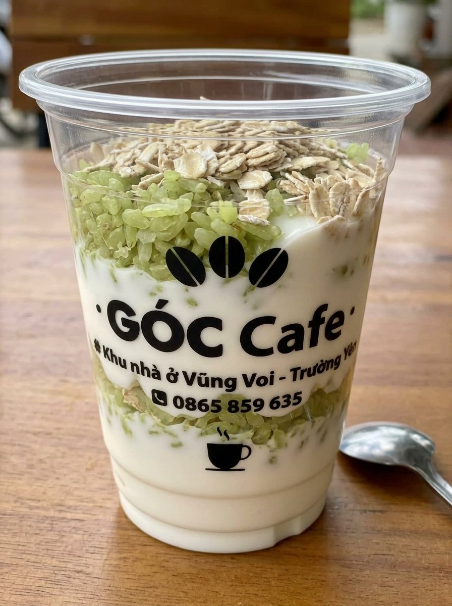 Sữa chua cốm kiểu yến mạch