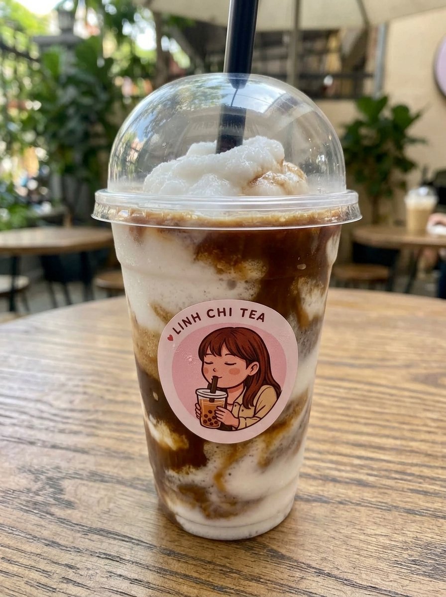Cafe cốt dừa xay